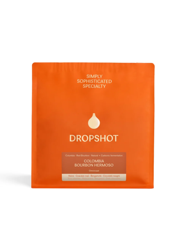 COLUMBIA BOURBON HERMOSO 250G , Visine, Coacaze rosii, Ciocolata neagra, Bergamota