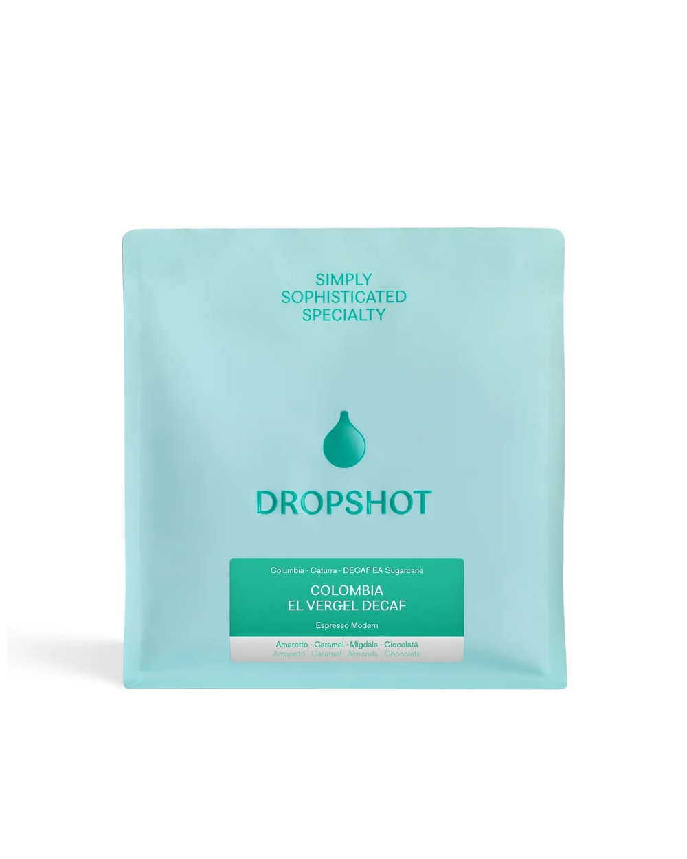 COLUMBIA EL VERGEL DECAF (DECOFEINIZATA) 250G , Amaretto, Caramel, Migdale, Ciocolata