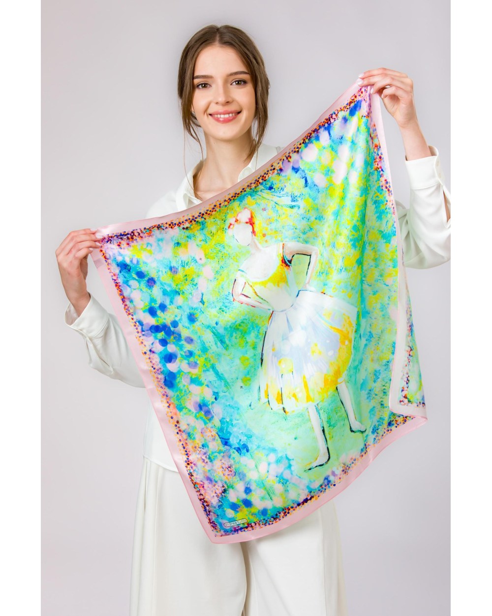 Esarfa din matase naturala Hommage à Degas