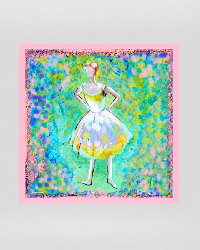 Esarfa din matase naturala Hommage à Degas