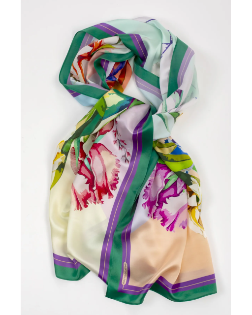 Esarfa de matase naturala sal luxury Iris Regale , 67 x 167