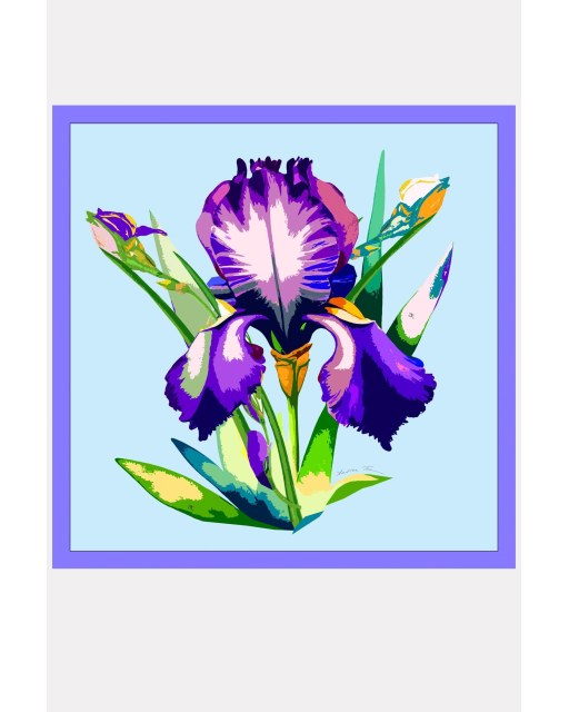 Esarfa de matase naturala Iris Preziosa, 50 x 50