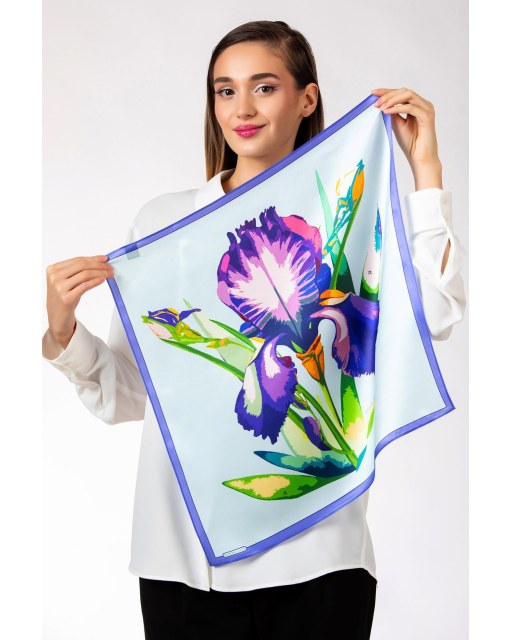 Esarfa de matase naturala Iris Preziosa, 50 x 50