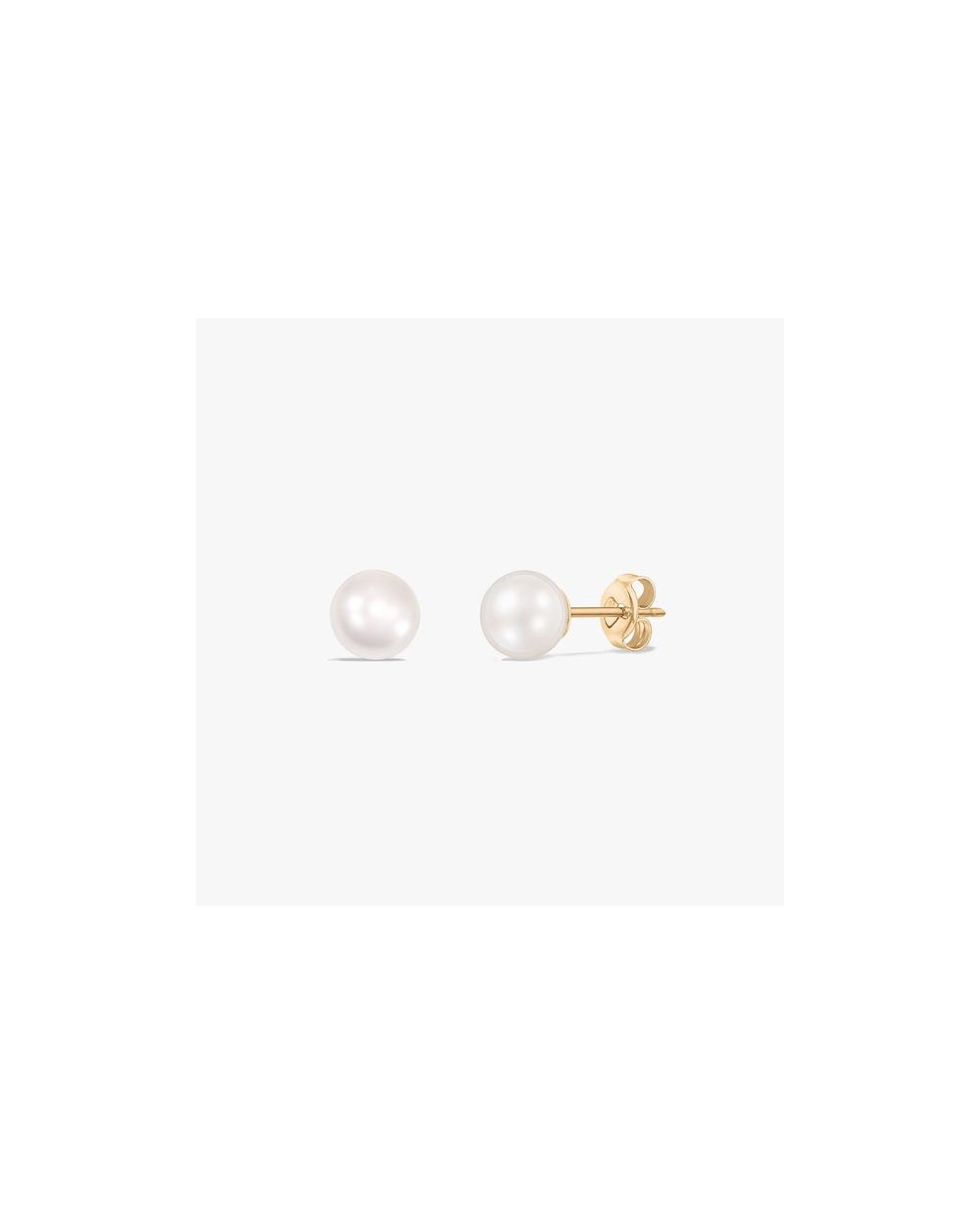 Cercei din aur Pearl Studs - Perle de Cultură Aur Galben 14k · Perlă