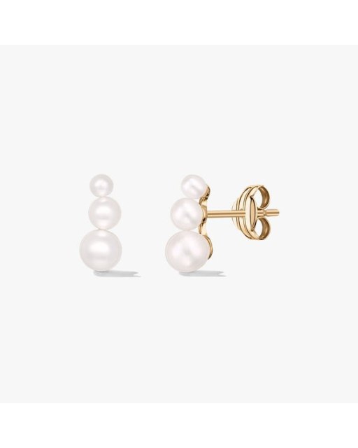 Cercei din aur Tiny Pearls Aur Galben 14k · Perlă