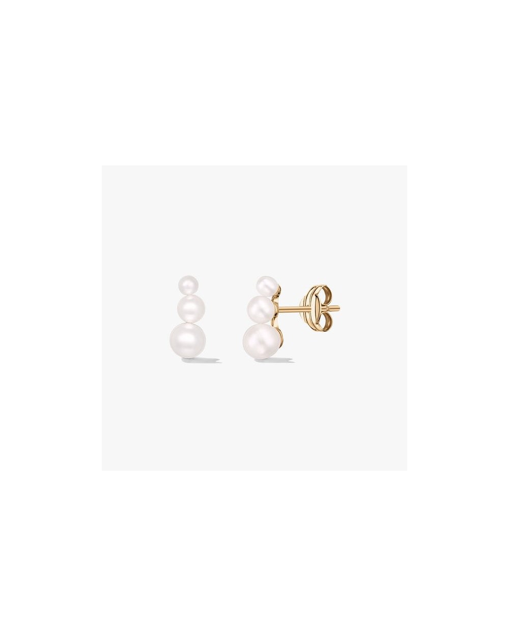 Cercei din aur Tiny Pearls Aur Galben 14k · Perlă