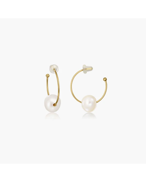 Cercei din aur Boucle - Perle de Cultură Aur Galben 18K · Perlă