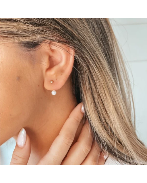 Cercei din aur Pearl Ear Jacket - Perle de Cultură Aur Galben 14k · Perlă