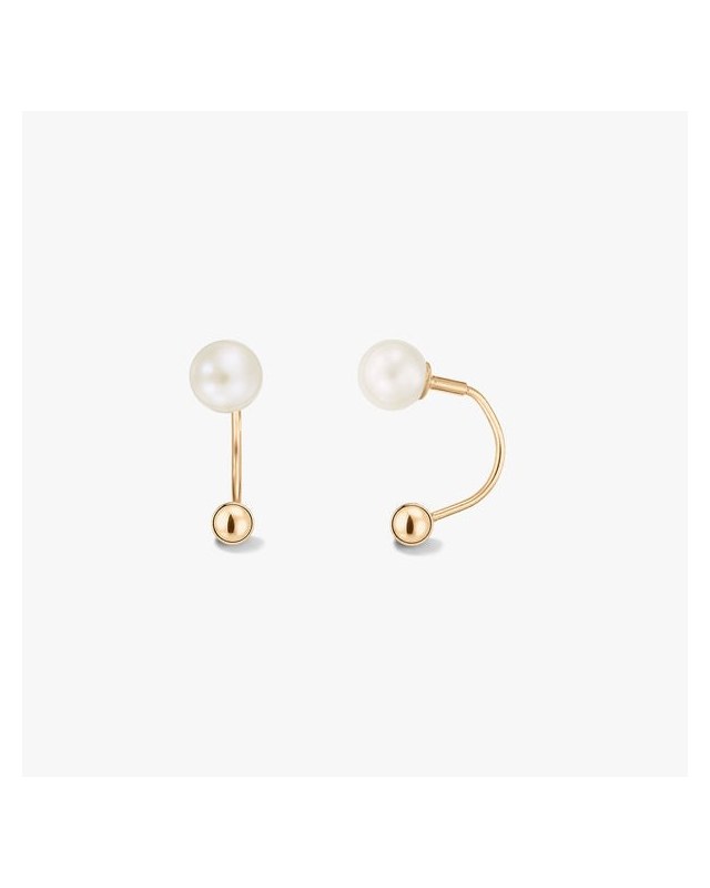 Cercei din aur Pearl Ear Jacket - Perle de Cultură Aur Galben 14k · Perlă