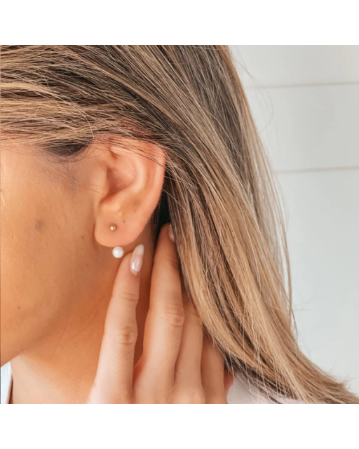 Cercei din aur Pearl Ear Jacket - Perle de Cultură Aur Galben 14k · Perlă