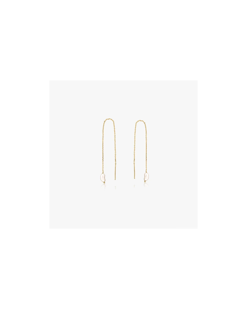 Cercei din aur Pearl Drop - Perle de Cultură Aur Galben 14k · Perlă